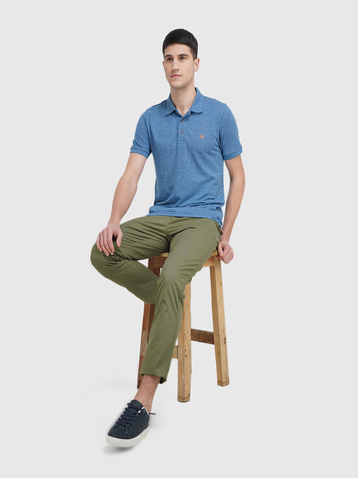 Slim fit twill trousers image number 4
